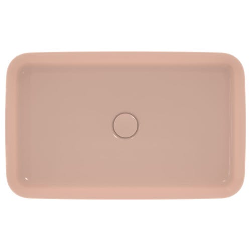 Immagine di Ideal Standard IPALYSS lavabo da appoggio 65 cm, senza troppopieno, con piletta, colore rosa pallido finitura opaco E1886V7