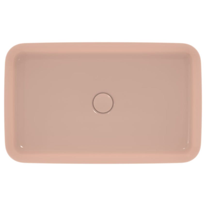 Immagine di Ideal Standard IPALYSS lavabo da appoggio 65 cm, senza troppopieno, con piletta, colore rosa pallido finitura opaco E1886V7