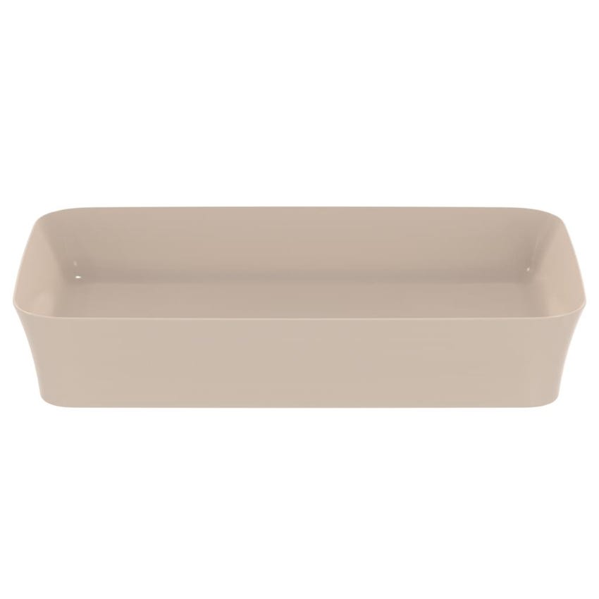 Immagine di Ideal Standard IPALYSS lavabo da appoggio 65 cm, senza troppopieno, con piletta, colore visone finitura opaco E1886V8