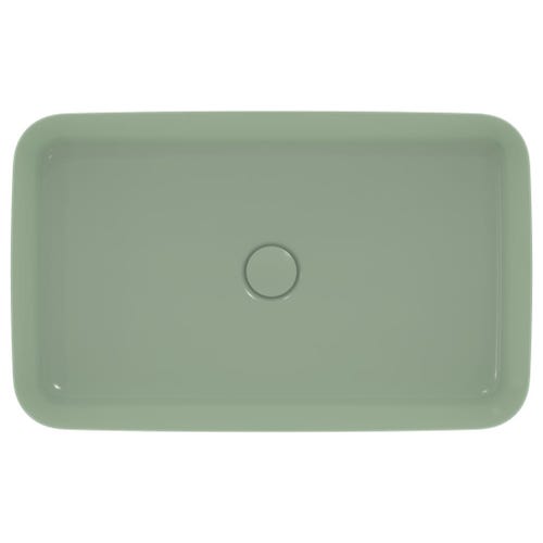 Immagine di Ideal Standard IPALYSS lavabo da appoggio 65 cm, senza troppopieno, con piletta, colore salvia finitura opaco E1886X9