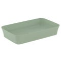 Immagine di Ideal Standard IPALYSS lavabo da appoggio 65 cm, senza troppopieno, con piletta, colore salvia finitura opaco E1886X9