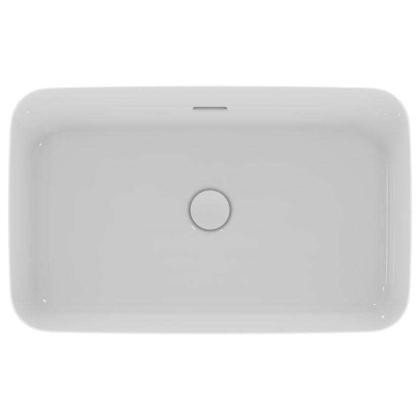 Immagine di Ideal Standard IPALYSS lavabo da appoggio 65 cm, con troppopieno, colore bianco finitura lucido E188701