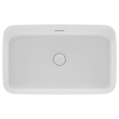 Immagine di Ideal Standard IPALYSS lavabo da appoggio 65 cm, con troppopieno, colore bianco seta finitura opaco E1887V1