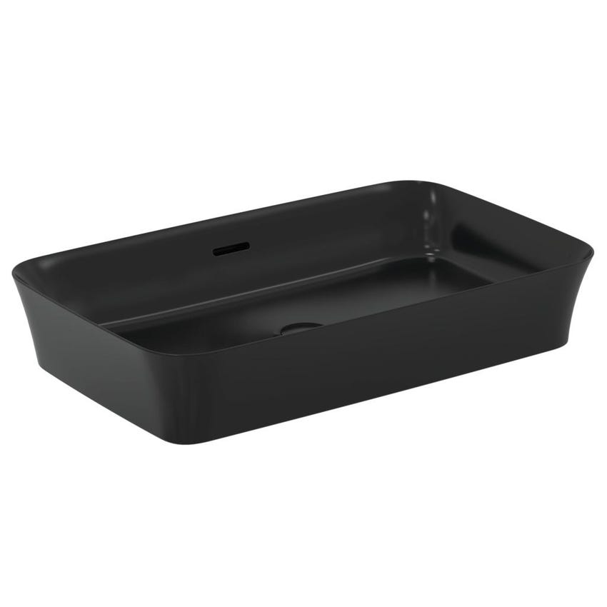 Immagine di Ideal Standard IPALYSS lavabo da appoggio 65 cm, con troppopieno, colore nero finitura opaco E1887V3