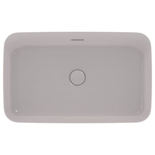 Immagine di Ideal Standard IPALYSS lavabo da appoggio 65 cm, con troppopieno, colore grigio cemento finitura opaco E1887V9