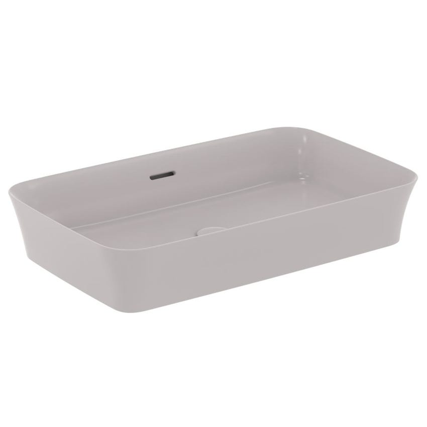 Immagine di Ideal Standard IPALYSS lavabo da appoggio 65 cm, con troppopieno, colore grigio cemento finitura opaco E1887V9