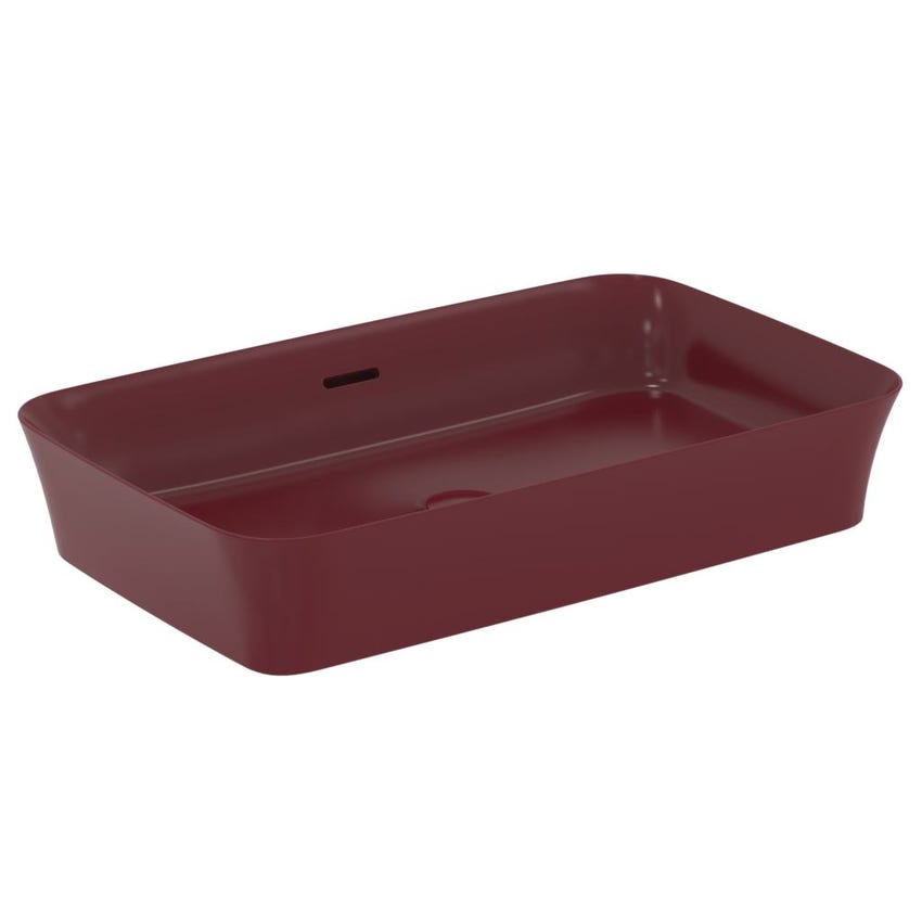 Immagine di Ideal Standard IPALYSS lavabo da appoggio 65 cm, con troppopieno, colore melograno finitura opaco E1887V6