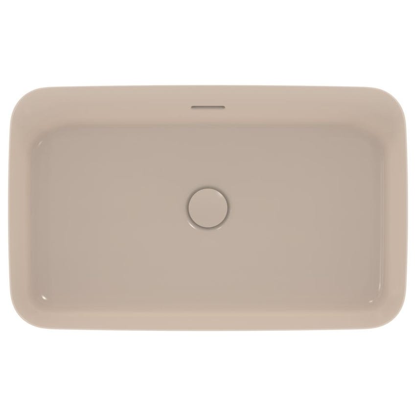 Immagine di Ideal Standard IPALYSS lavabo da appoggio 65 cm, con troppopieno, colore visone finitura opaco E1887V8