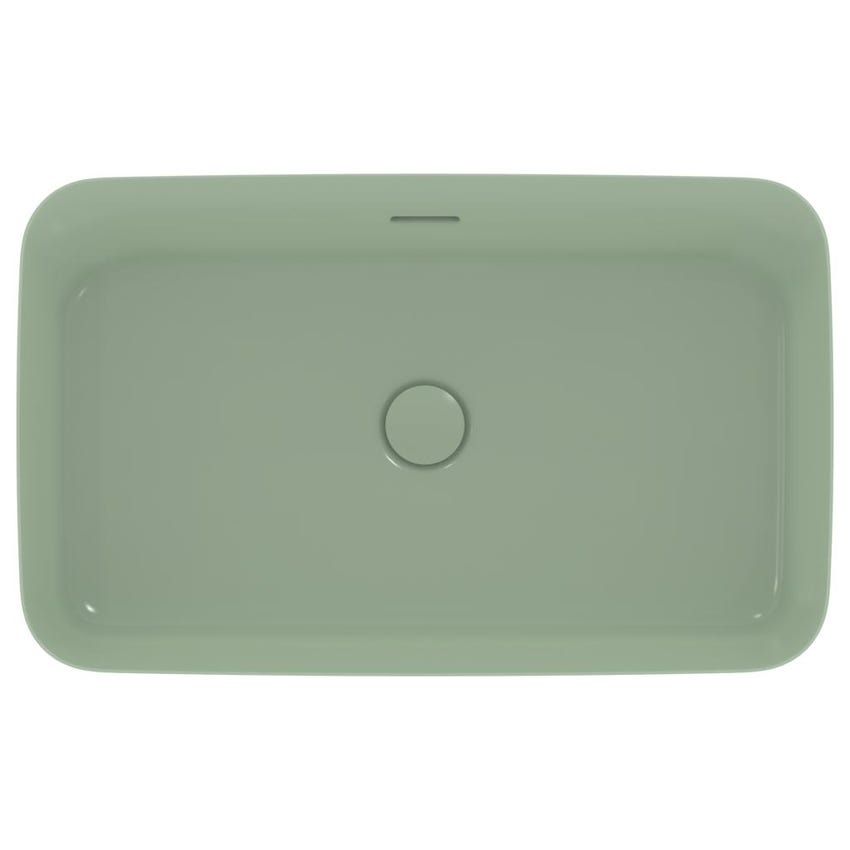 Immagine di Ideal Standard IPALYSS lavabo da appoggio 65 cm, con troppopieno, colore salvia finitura opaco E1887X9