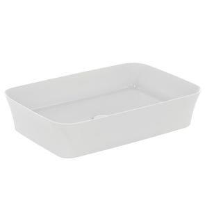 Immagine di Ideal Standard IPALYSS lavabo da appoggio 55 cm, senza troppopieno, senza piletta, colore bianco finitura lucido E207601