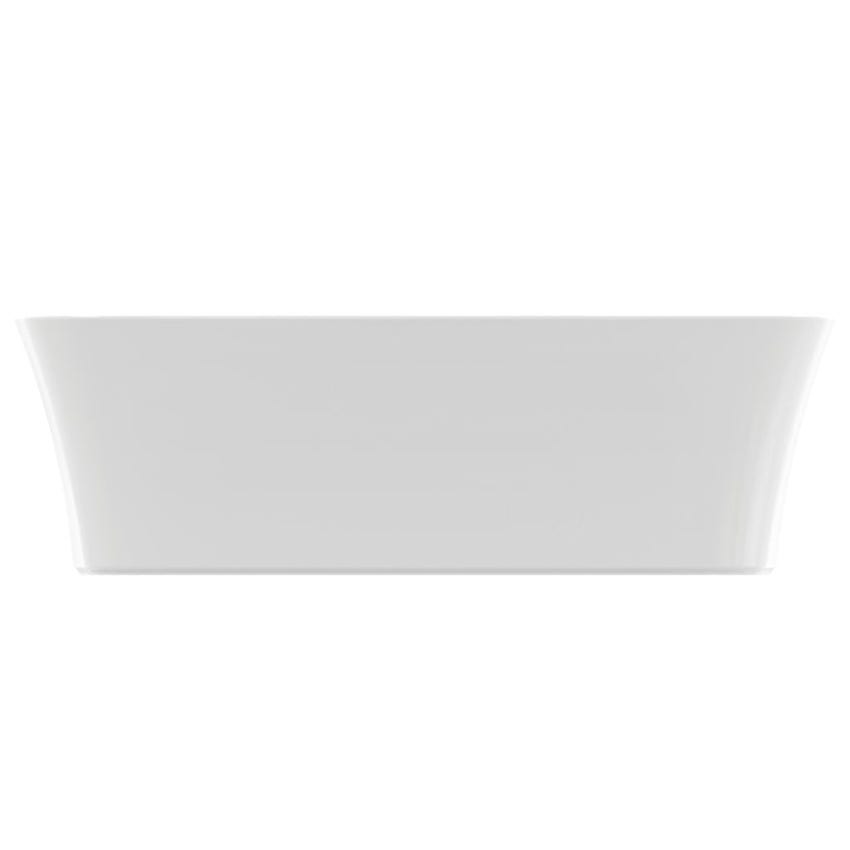 Immagine di Ideal Standard IPALYSS lavabo da appoggio 55 cm, senza troppopieno, con piletta, colore bianco seta finitura opaco E2076V1