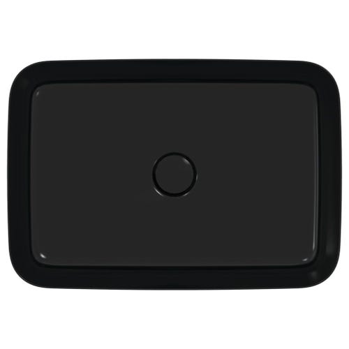 Immagine di Ideal Standard IPALYSS lavabo da appoggio 55 cm, senza troppopieno, con piletta, colore nero finitura opaco E2076V3