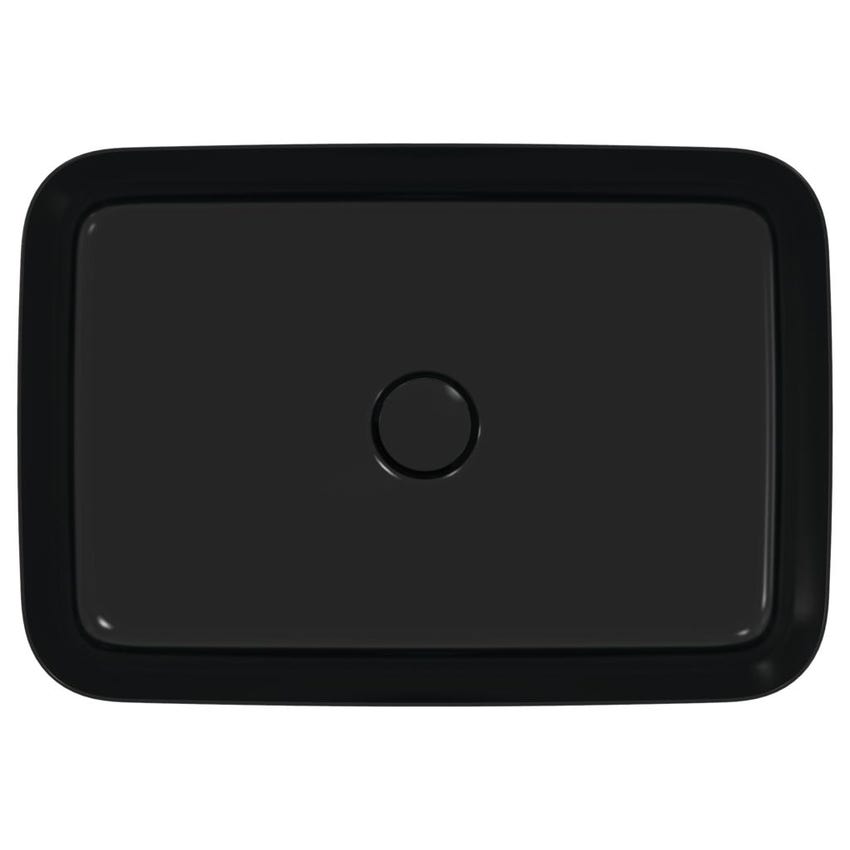 Immagine di Ideal Standard IPALYSS lavabo da appoggio 55 cm, senza troppopieno, con piletta, colore nero finitura opaco E2076V3