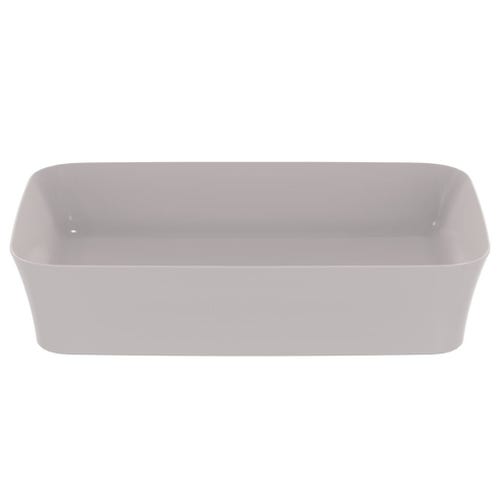 Immagine di Ideal Standard IPALYSS lavabo da appoggio 55 cm, senza troppopieno, con piletta, colore grigio cemento finitura opaco E2076V9