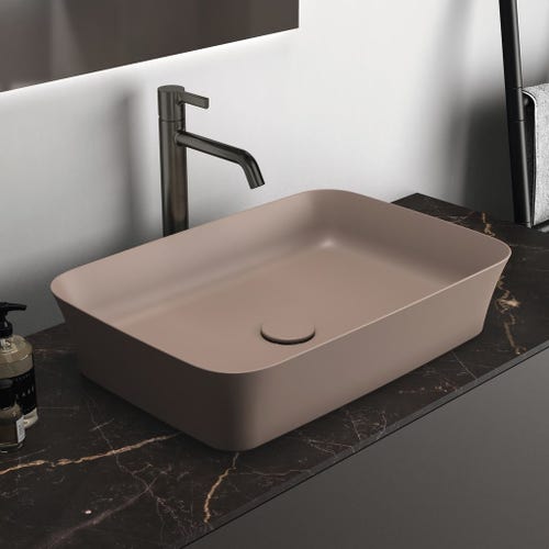 Immagine di Ideal Standard IPALYSS lavabo da appoggio 55 cm, senza troppopieno, colore kashmir finitura opaco E2076V4