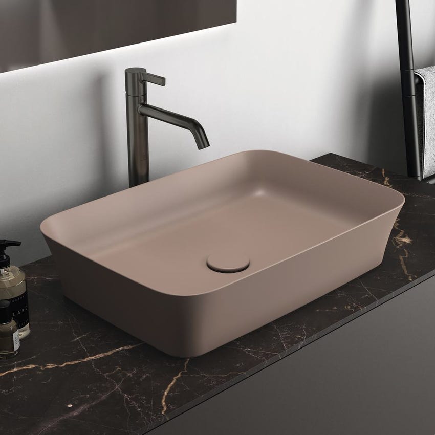 Immagine di Ideal Standard IPALYSS lavabo da appoggio 55 cm, senza troppopieno, colore kashmir finitura opaco E2076V4