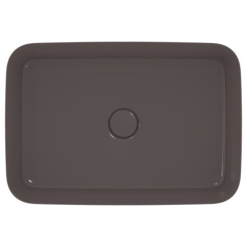 Immagine di Ideal Standard IPALYSS lavabo da appoggio 55 cm, senza troppopieno, con piletta, colore ardesia finitura opaco E2076V5