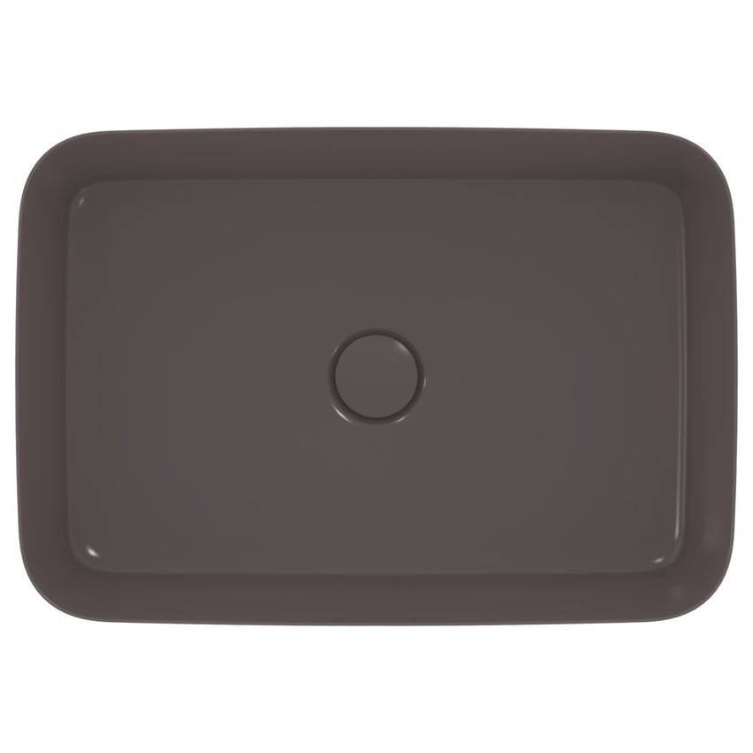 Immagine di Ideal Standard IPALYSS lavabo da appoggio 55 cm, senza troppopieno, con piletta, colore ardesia finitura opaco E2076V5