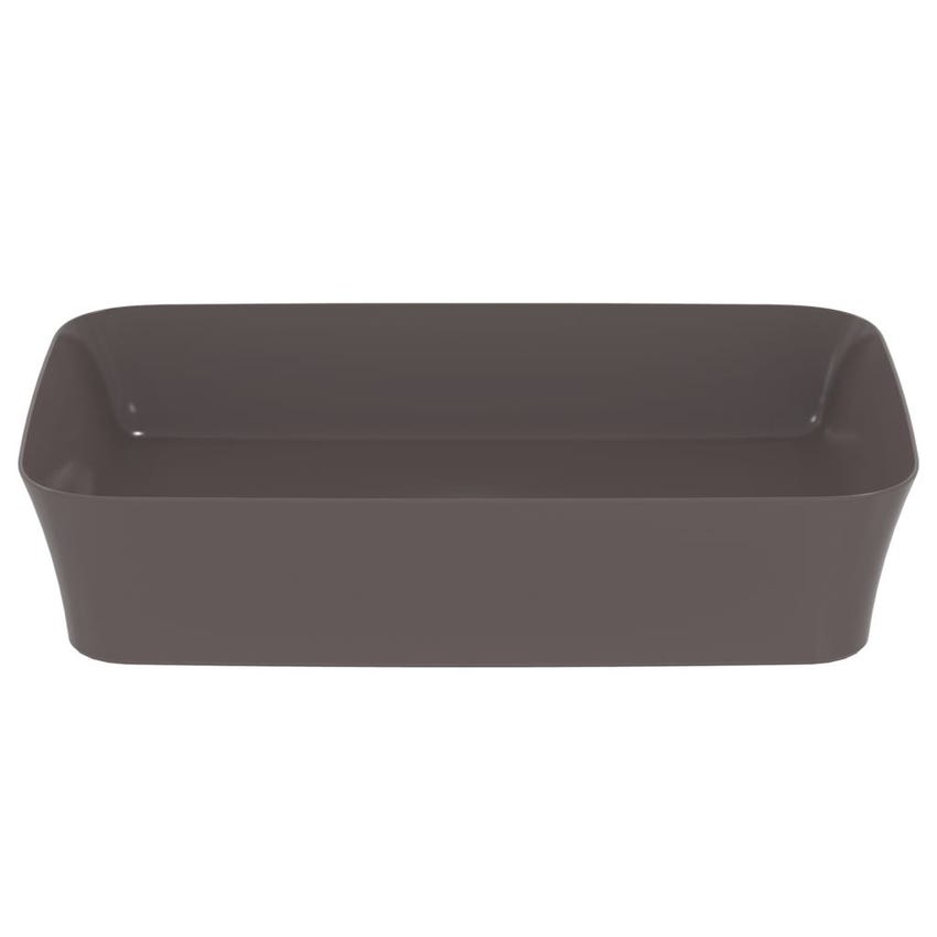 Immagine di Ideal Standard IPALYSS lavabo da appoggio 55 cm, senza troppopieno, con piletta, colore ardesia finitura opaco E2076V5