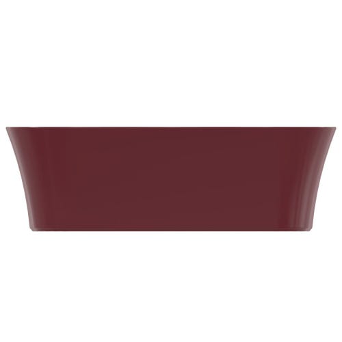 Immagine di Ideal Standard IPALYSS lavabo da appoggio 55 cm, senza troppopieno, con piletta, colore melograno finitura opaco E2076V6