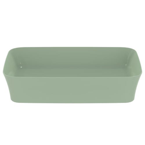 Immagine di Ideal Standard IPALYSS lavabo da appoggio 55 cm, senza troppopieno, con piletta, colore salvia finitura opaco E2076X9