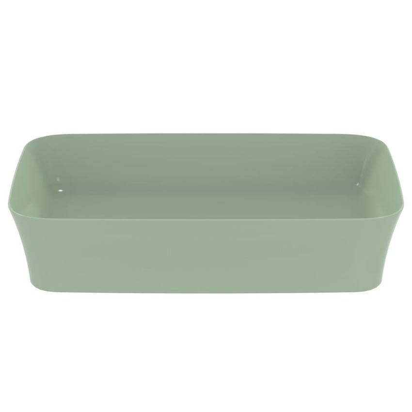 Immagine di Ideal Standard IPALYSS lavabo da appoggio 55 cm, senza troppopieno, con piletta, colore salvia finitura opaco E2076X9