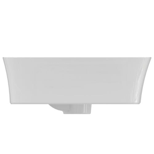 Immagine di Ideal Standard IPALYSS lavabo da appoggio 55 cm monoforo, con troppopieno, colore bianco finitura lucido E207701