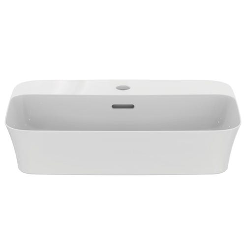 Immagine di Ideal Standard IPALYSS lavabo da appoggio 55 cm monoforo, con troppopieno, colore bianco finitura lucido E207701