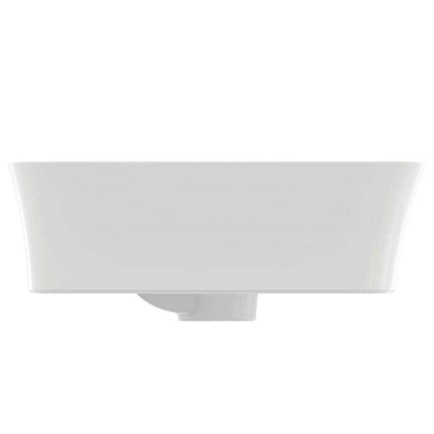Immagine di Ideal Standard IPALYSS lavabo da appoggio 55 cm monoforo, con troppopieno, colore bianco seta finitura opaco E2077V1