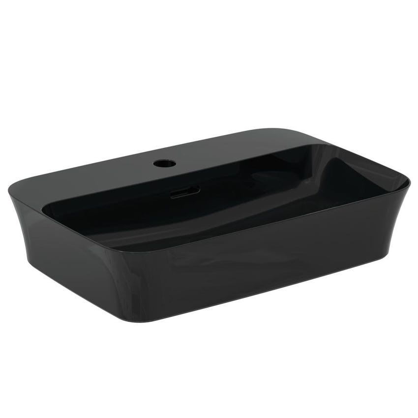 Immagine di Ideal Standard IPALYSS lavabo da appoggio 55 cm monoforo, con troppopieno, colore nero E2077V2