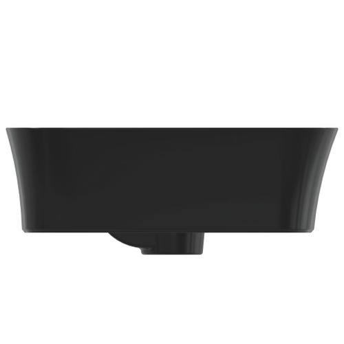 Immagine di Ideal Standard IPALYSS lavabo da appoggio 55 cm monoforo, con troppopieno, colore nero finitura opaco E2077V3