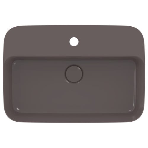 Immagine di Ideal Standard IPALYSS lavabo da appoggio 55 cm monoforo, con troppopieno, colore ardesia finitura opaco E2077V5