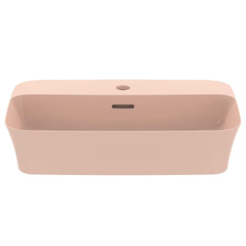 Immagine di Ideal Standard IPALYSS lavabo da appoggio 55 cm monoforo, con troppopieno, colore rosa pallido finitura opaco E2077V7