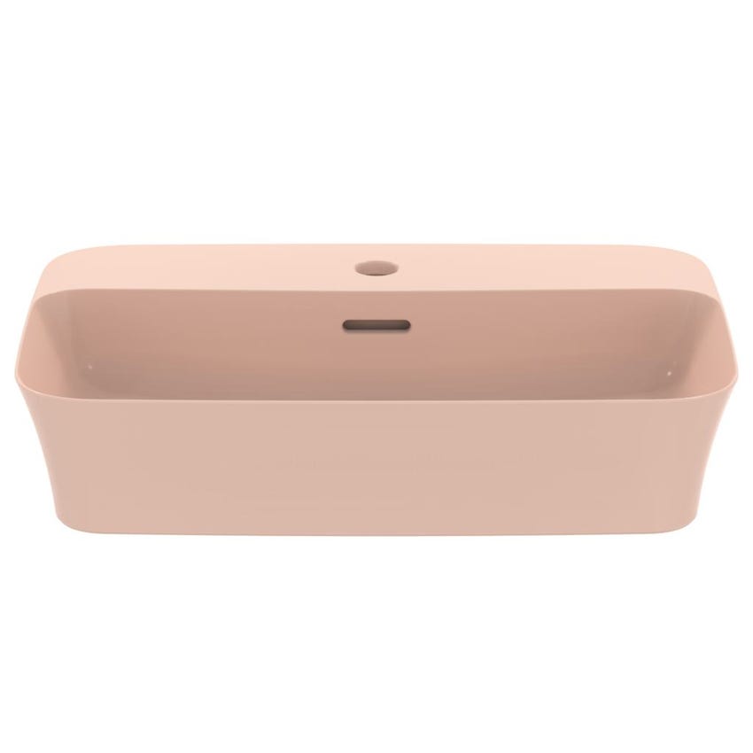 Immagine di Ideal Standard IPALYSS lavabo da appoggio 55 cm monoforo, con troppopieno, colore rosa pallido finitura opaco E2077V7