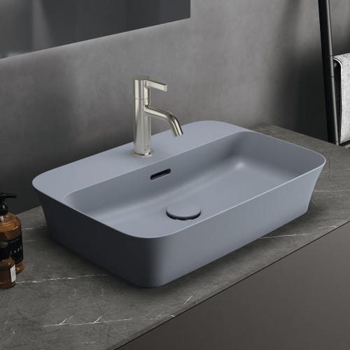 Immagine di Ideal Standard IPALYSS lavabo da appoggio 55 cm monoforo, con troppopieno, colore polvere finitura opaco E2077X8
