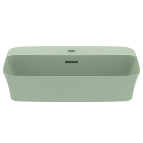 Immagine di Ideal Standard IPALYSS lavabo da appoggio 55 cm monoforo, con troppopieno, colore salvia finitura opaco E2077X9