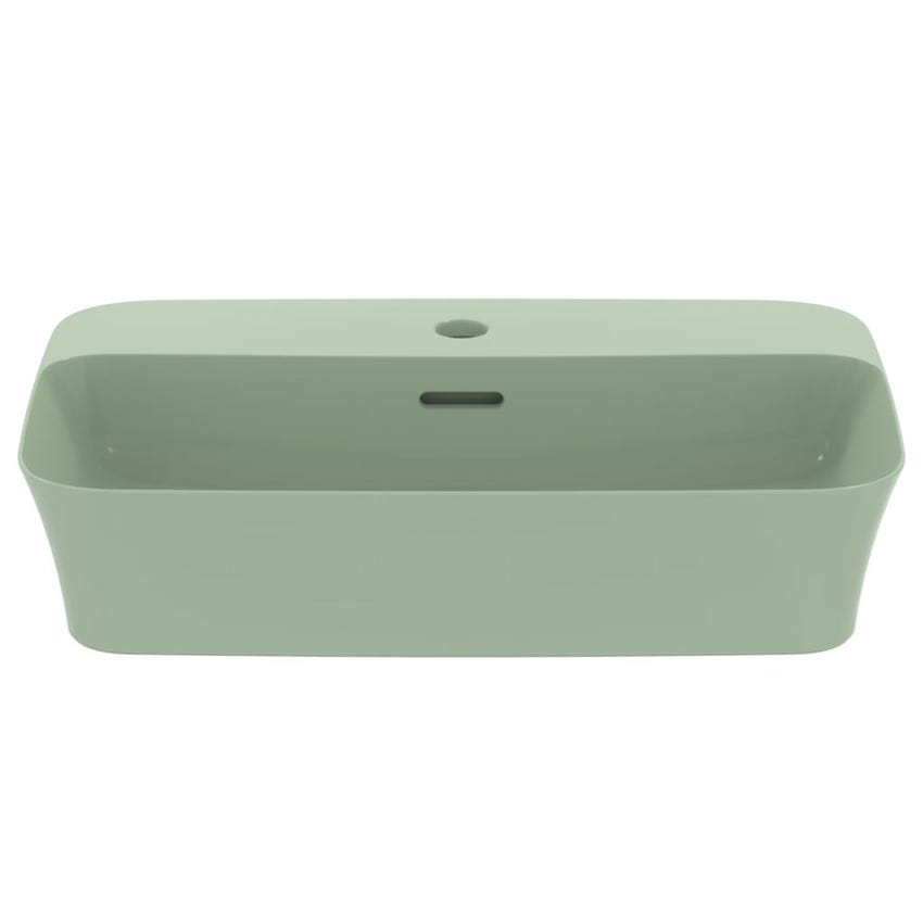Immagine di Ideal Standard IPALYSS lavabo da appoggio 55 cm monoforo, con troppopieno, colore salvia finitura opaco E2077X9