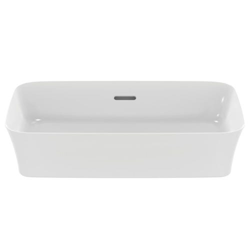 Immagine di Ideal Standard IPALYSS lavabo da appoggio 55 cm, con troppopieno, colore bianco seta finitura opaco E2078V1