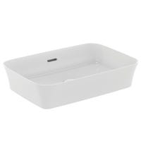 Immagine di Ideal Standard IPALYSS lavabo da appoggio 55 cm, con troppopieno, colore bianco seta finitura opaco E2078V1