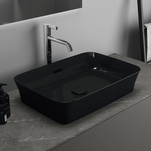 Immagine di Ideal Standard IPALYSS lavabo da appoggio 55 cm, con troppopieno, colore nero E2078V2