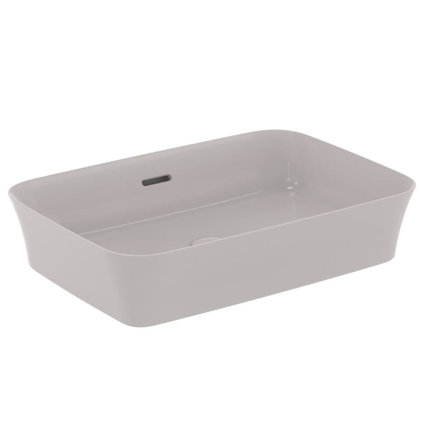 Immagine di Ideal Standard IPALYSS lavabo da appoggio 55 cm, con troppopieno, colore grigio cemento finitura opaco E2078V9