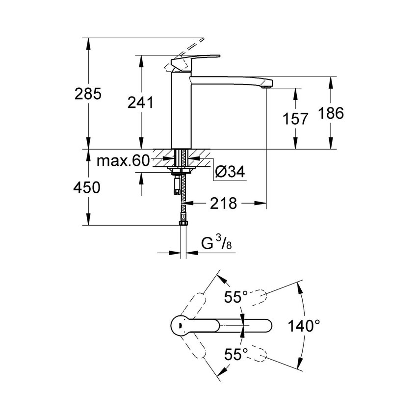 Miscelatore monocomando per lavello