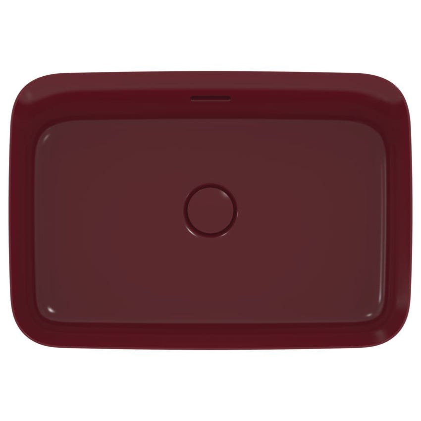 Immagine di Ideal Standard IPALYSS lavabo da appoggio 55 cm, con troppopieno, colore melograno finitura opaco E2078V6