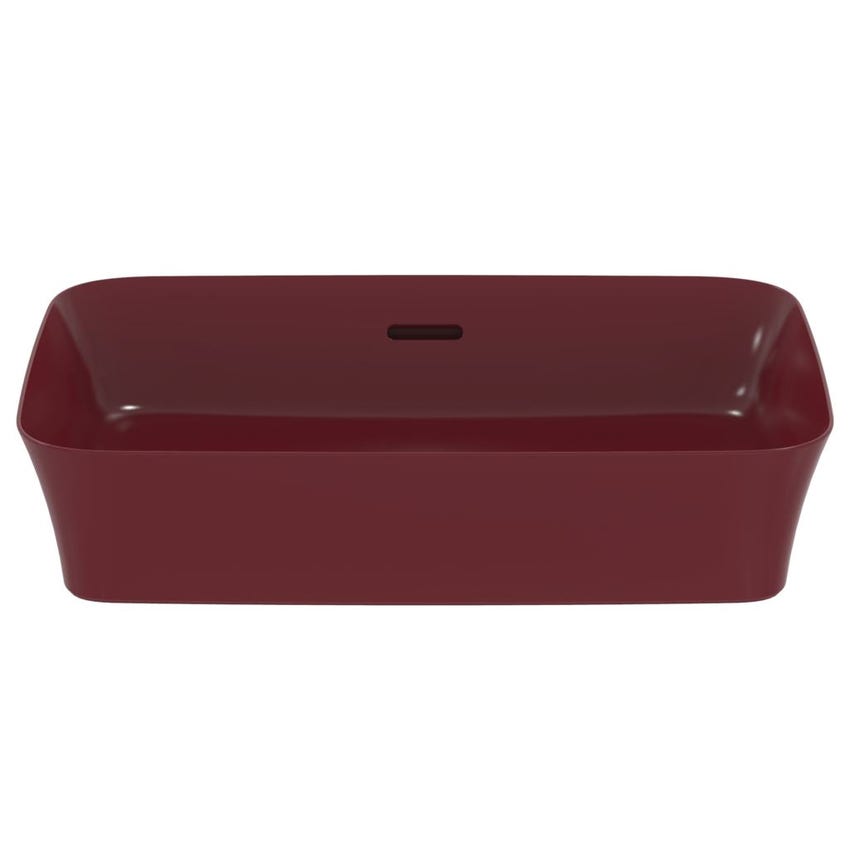 Immagine di Ideal Standard IPALYSS lavabo da appoggio 55 cm, con troppopieno, colore melograno finitura opaco E2078V6