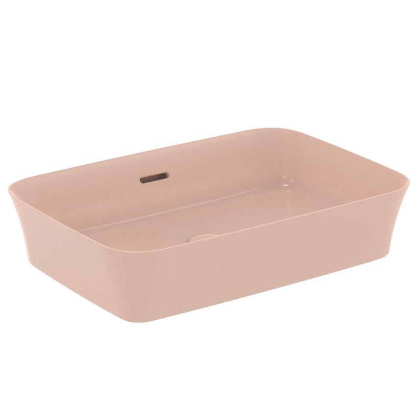 Immagine di Ideal Standard IPALYSS lavabo da appoggio 55 cm, con troppopieno, colore rosa pallido finitura opaco E2078V7
