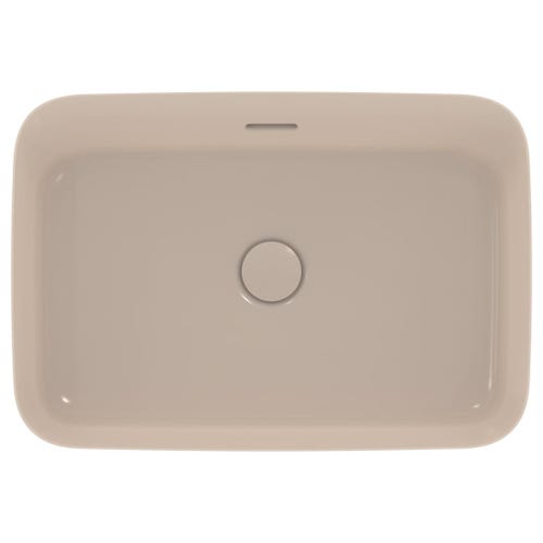 Immagine di Ideal Standard IPALYSS lavabo da appoggio 55 cm, con troppopieno, colore visone finitura opaco E2078V8