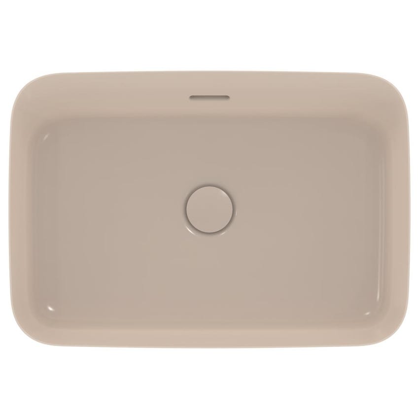 Immagine di Ideal Standard IPALYSS lavabo da appoggio 55 cm, con troppopieno, colore visone finitura opaco E2078V8