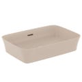 Immagine di Ideal Standard IPALYSS lavabo da appoggio 55 cm, con troppopieno, colore visone finitura opaco E2078V8