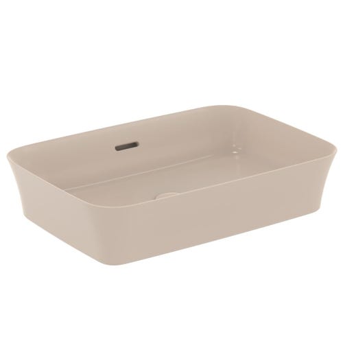 Immagine di Ideal Standard IPALYSS lavabo da appoggio 55 cm, con troppopieno, colore visone finitura opaco E2078V8