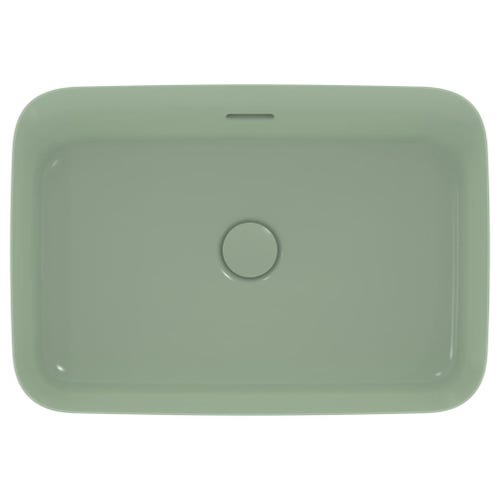 Immagine di Ideal Standard IPALYSS lavabo da appoggio 55 cm, con troppopieno, colore salvia finitura opaco E2078X9